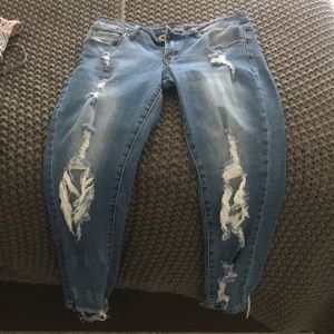 Distressed jeans